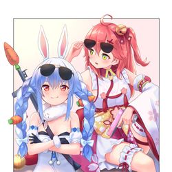 This is a pixiv picture whose title is 物騒な二人.