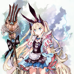 This is a pixiv picture whose title is 食器の国のアリス.