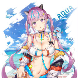 This is a pixiv picture whose title is 【Vtuber】　湊あくあ  ⚓.