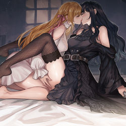 This is a pixiv picture whose title is 光暗巫女.