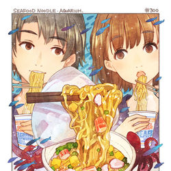 This is a pixiv picture whose title is 【C98新刊②】#日刊ごはんと物語300・まとめ本.
