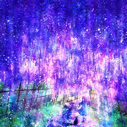 This is a pixiv picture whose title is 藤の花、煌めく季節.