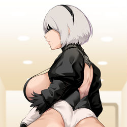 This is a pixiv picture whose title is 2B.