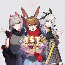 This is a pixiv picture whose title is 明日方舟一周年.