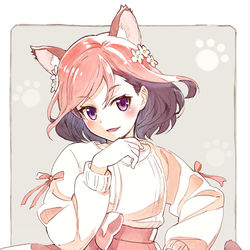 This is a pixiv picture whose title is 猫耳まかのん.