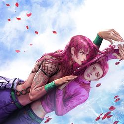 This is a pixiv picture whose title is The Hidden Face.