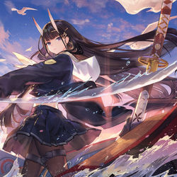 This is a pixiv picture whose title is Sunset.