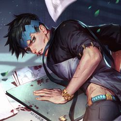 This is a pixiv picture whose title is Blood painting.