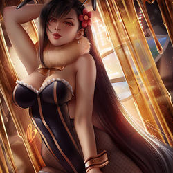 This is a pixiv picture whose title is HoneyBee Tifa / ティファ.