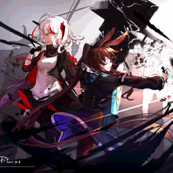 This is a pixiv picture whose title is 源石碎片！（雾）.