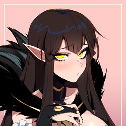 This is a pixiv picture whose title is Pouty Queen.