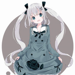 This is a pixiv picture whose title is 銀髪ツインテちゃん.