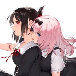 This is a pixiv picture whose title is かぐや&千花.