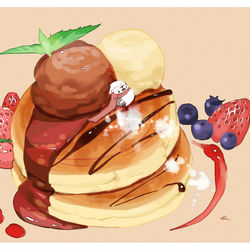 This is a pixiv picture whose title is パンケーキパーティー.
