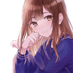 This is a pixiv picture whose title is 微笑み.