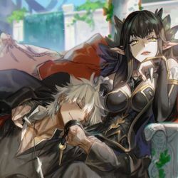 This is a pixiv picture whose title is 夢のような夢のひととき.