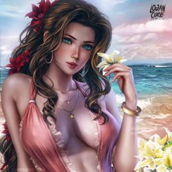 This is a pixiv picture whose title is Aerith-エアリス.
