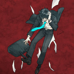 This is a pixiv picture whose title is 地に足つけて生きていたいのに.