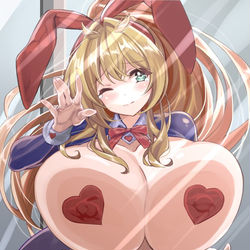 This is a pixiv picture whose title is あの子の逆バニー.