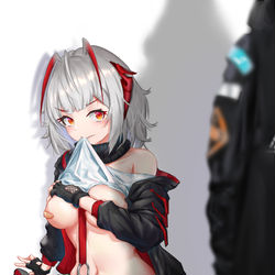This is a pixiv picture whose title is “博士”的眼神很可怕.