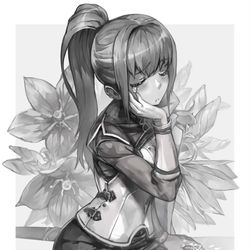 This is a pixiv picture whose title is 主、ここで涙だ。.