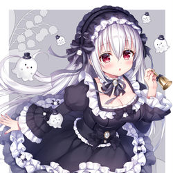 This is a pixiv picture whose title is すずらんおばけと吸血鬼ちゃん.