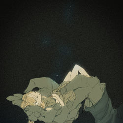 This is a pixiv picture whose title is 夜.