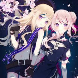 This is a pixiv picture whose title is 2周年＆藍の華発売おめでとうございます！.