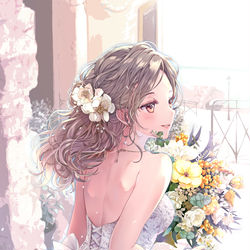 This is a pixiv picture whose title is 花嫁さんへ.