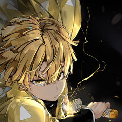 This is a pixiv picture whose title is 善逸.