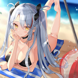 This is a pixiv picture whose title is 水着プリンツ.