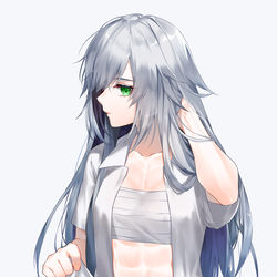 This is a pixiv picture whose title is 寝起き.