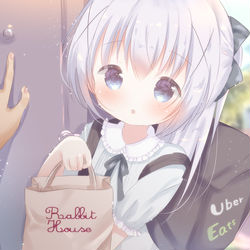This is a pixiv picture whose title is お届けチノちゃん💙.