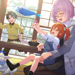 This is a pixiv picture whose title is 特異点M「こどもの日」.
