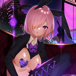 This is a pixiv picture whose title is 逆バニーマシュ.