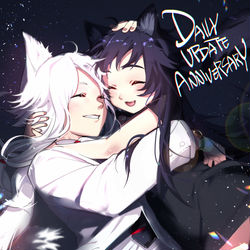 This is a pixiv picture whose title is 【EJAMI】日常向繪畫190-日更一周年祝賀.