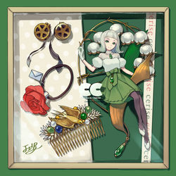 This is a pixiv picture whose title is 鈴蘭とエメラルドの宝石箱.