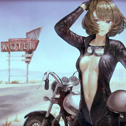 This is a pixiv picture whose title is ルート66.