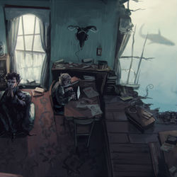 This is a pixiv picture whose title is Sunken Pirate Ship.