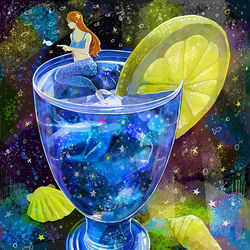 This is a pixiv picture whose title is 人魚のバカンス.