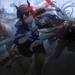 This is a pixiv picture whose title is 龍門近衛局.