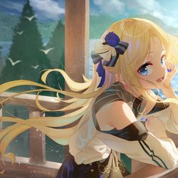 This is a pixiv picture whose title is いい眺めだね.