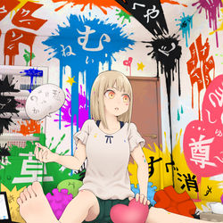 This is a pixiv picture whose title is 壁打ち a.k.a.