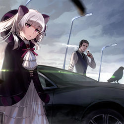 This is a pixiv picture whose title is 来訪者.