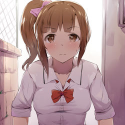This is a pixiv picture whose title is 具合悪そうに路地裏に入ってったのでついて行ったらしゃがんで何かを.