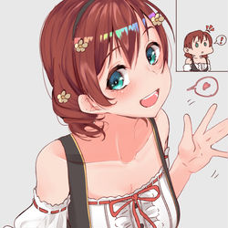 This is a pixiv picture whose title is ライブの後2人だけの打ち上げを予定してるヴェルデさんちのエマ先輩.