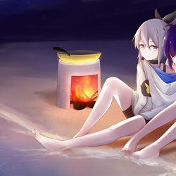 This is a pixiv picture whose title is 希鸭贴贴.