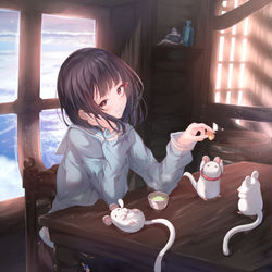 This is a pixiv picture whose title is ビカラお留守番.