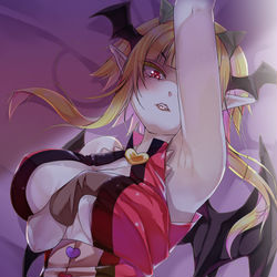 This is a pixiv picture whose title is サキュバス腋ー.