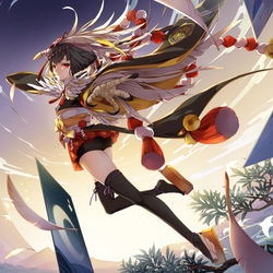 This is a pixiv picture whose title is 陰陽師:百聞牌.